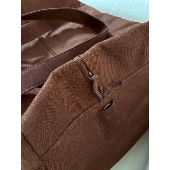 Zara Brown Canvas Duffle Bag NWT - Picture 8 of 9